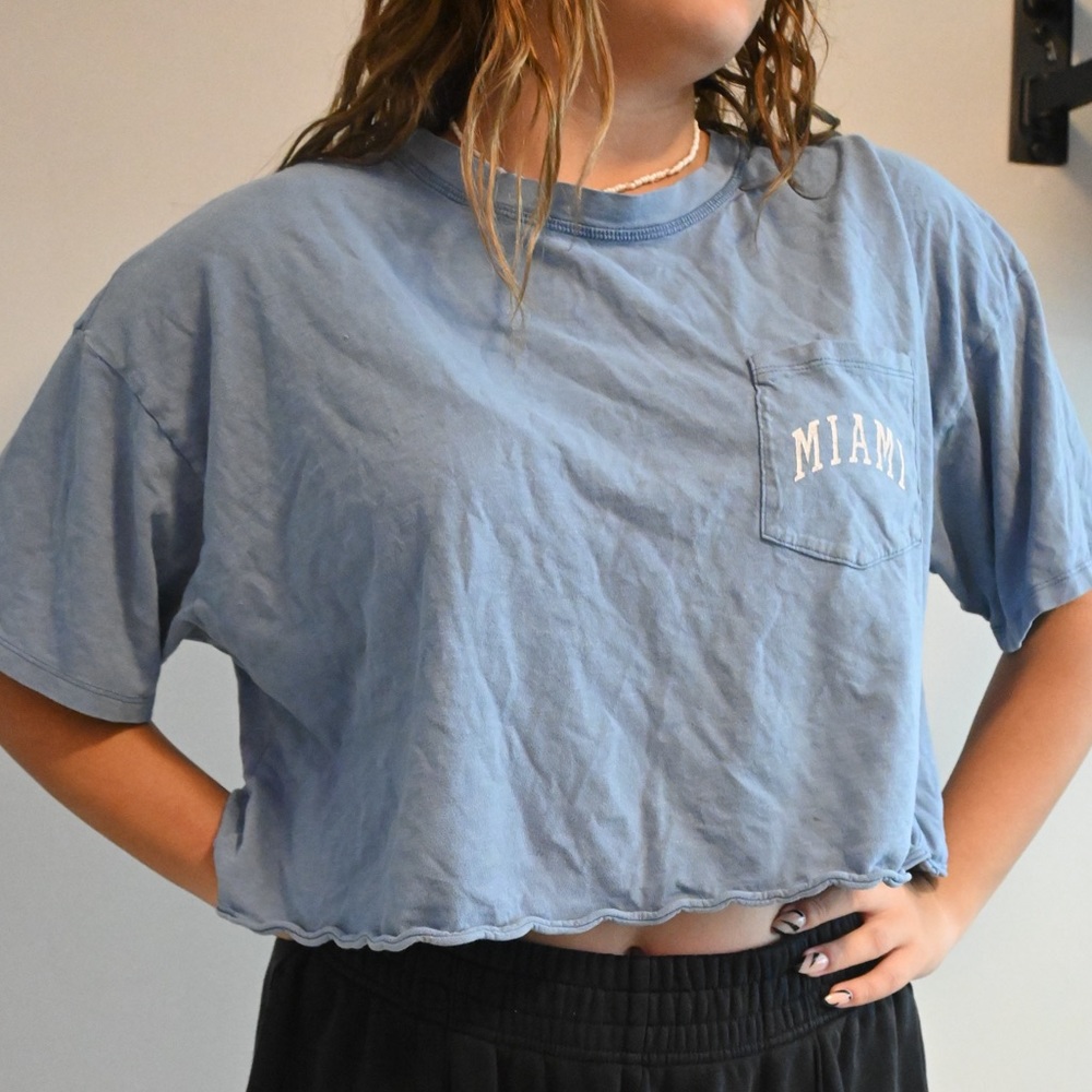 Hollister Miami Blue Crop Top